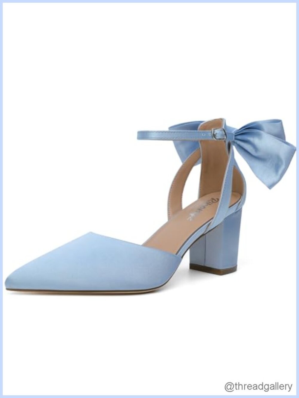Women's Kitten Heels Pointed Toe Pumps Bow Ankle Strap Formal Dress Shoes